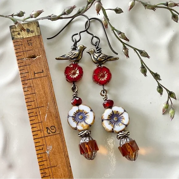 ARTISAN Earrings - “Desert Rose” Dangles - Picture 8 of 9